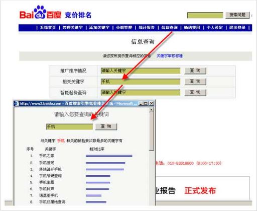 Baidu keyword tool