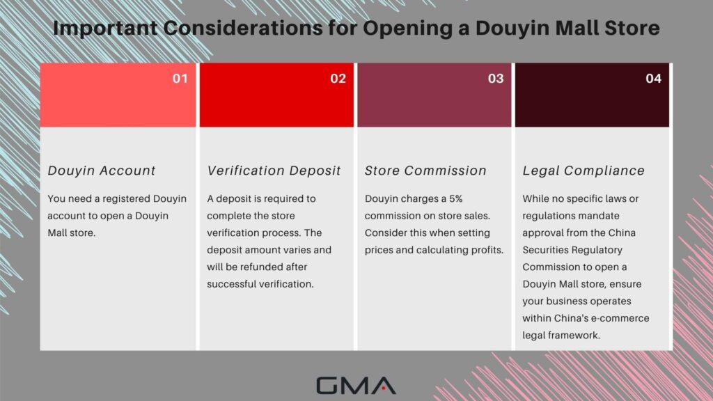 Important Considerations for Opening a Douyin Mall Store